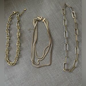 Bundle of 3 gold necklaces